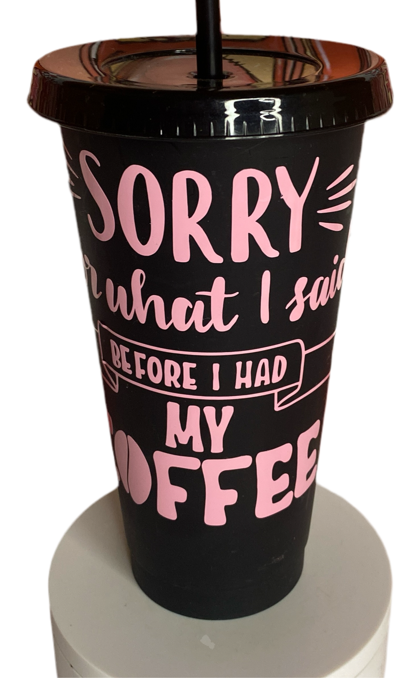 Black Matte Cold Cups 24oz w/ design of Choice