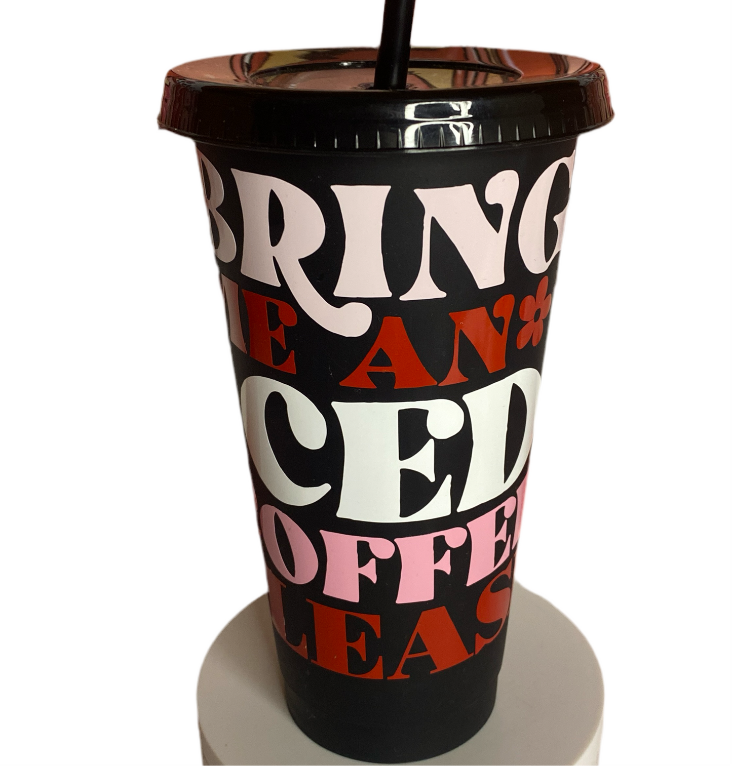Black Matte Cold Cups 24oz w/ design of Choice