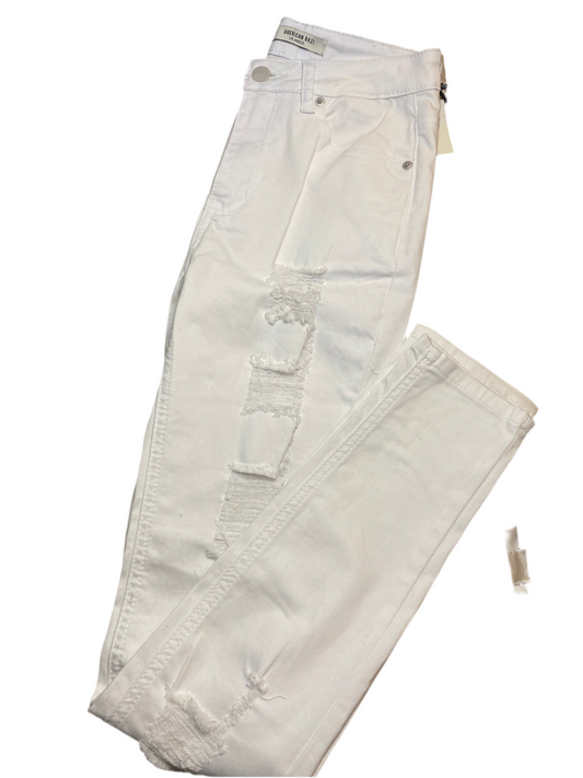 White Distressed Denim Jeans - Bold meets Clean