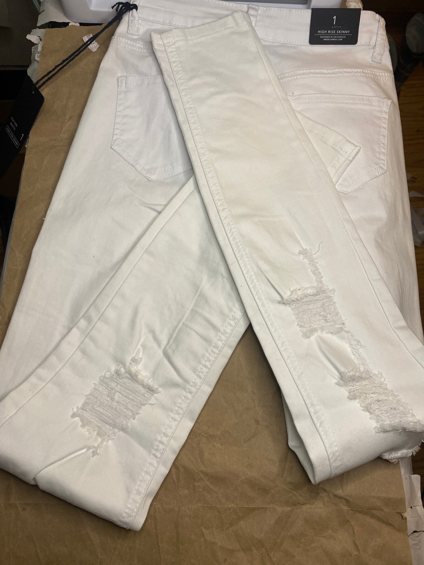 White Distressed Denim Jeans - Bold meets Clean