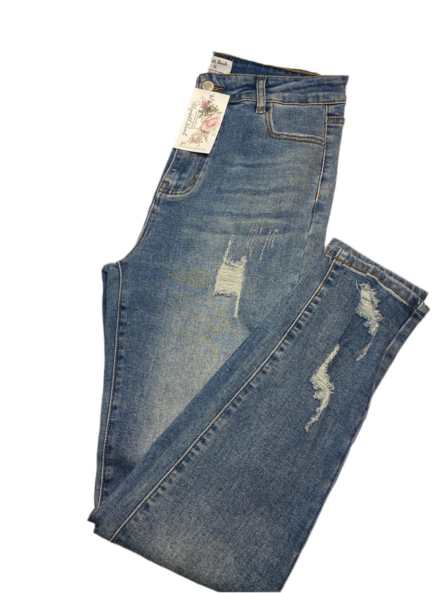 Classic Distressed Denim Jeans