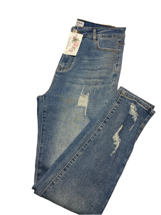 Classic Distressed Denim Jeans