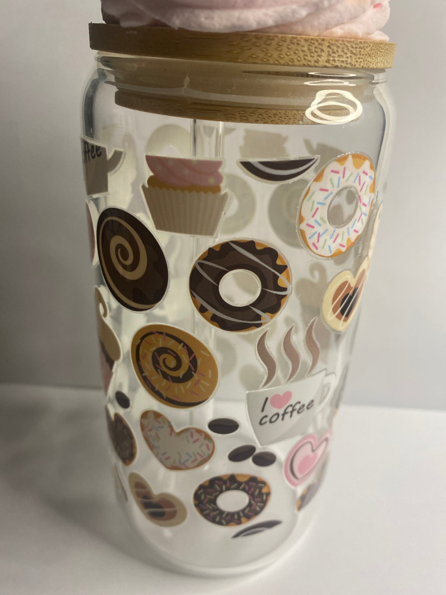 Sweet Sips Only - 16oz Donut Glass Can
