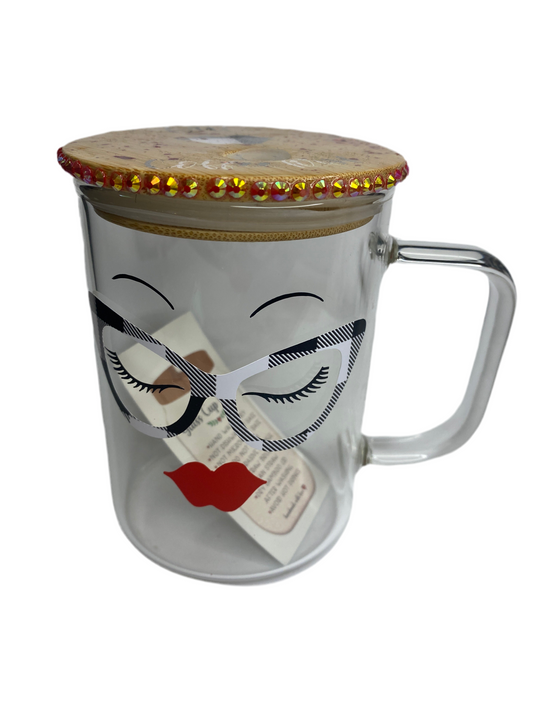 Sassy Sips Glam Vision 16oz Glass Mug