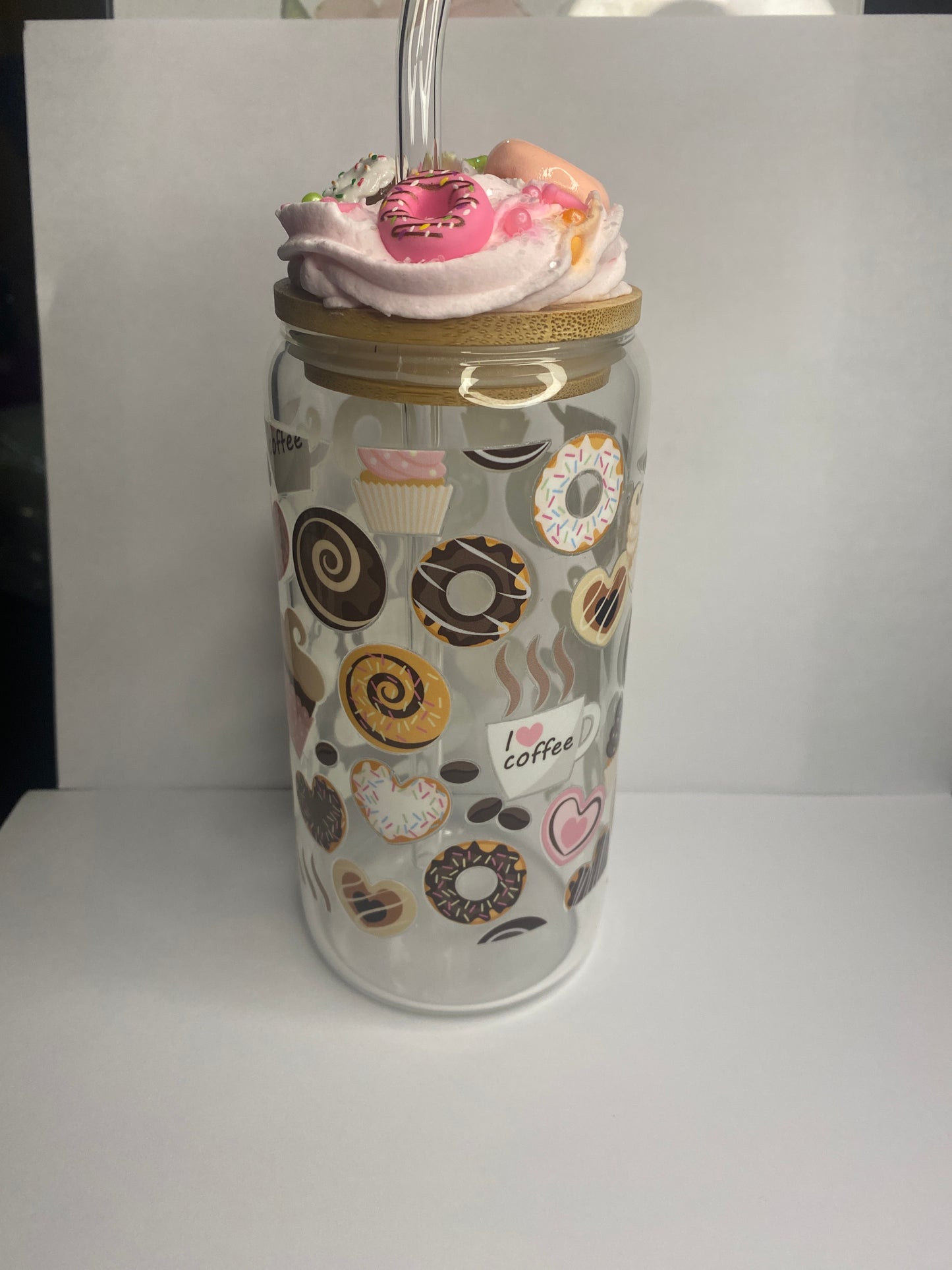 Sweet Sips Only - 16oz Donut Glass Can