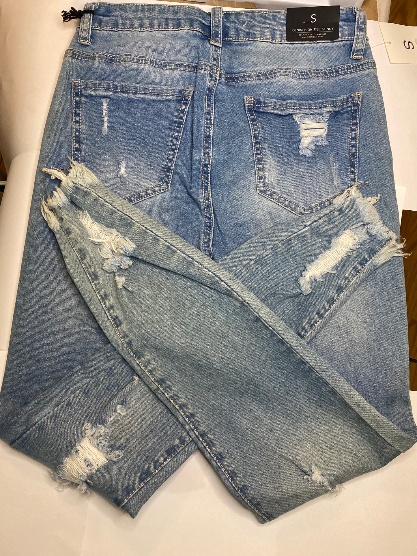 Distressed Denim Stretchy Jeans