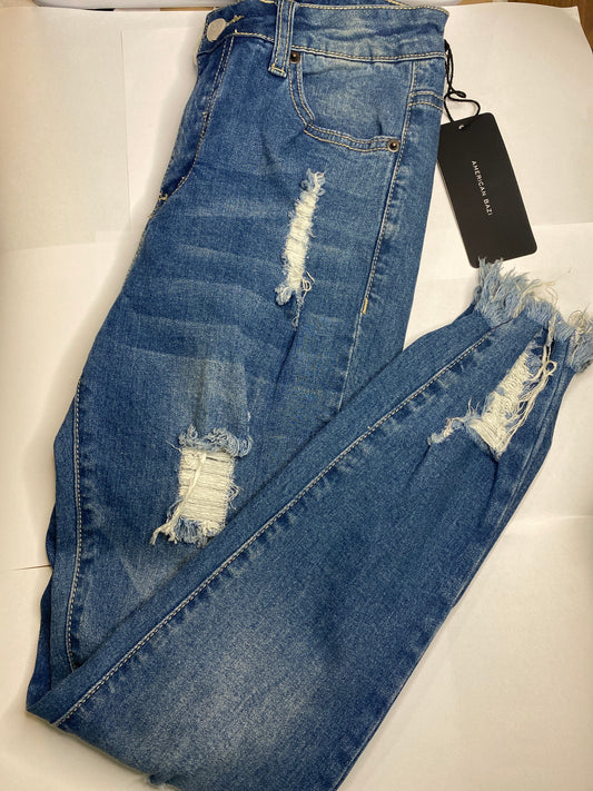 Distressed Denim Stretchy Jeans