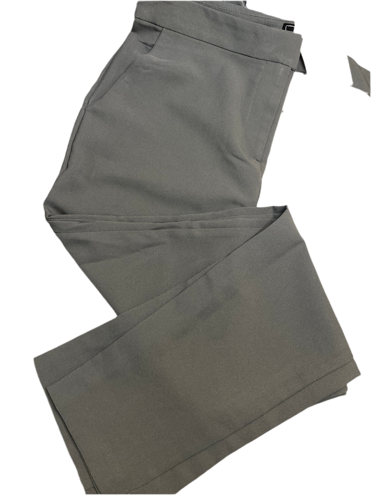 Chic Grey Slacks With Bow Detail