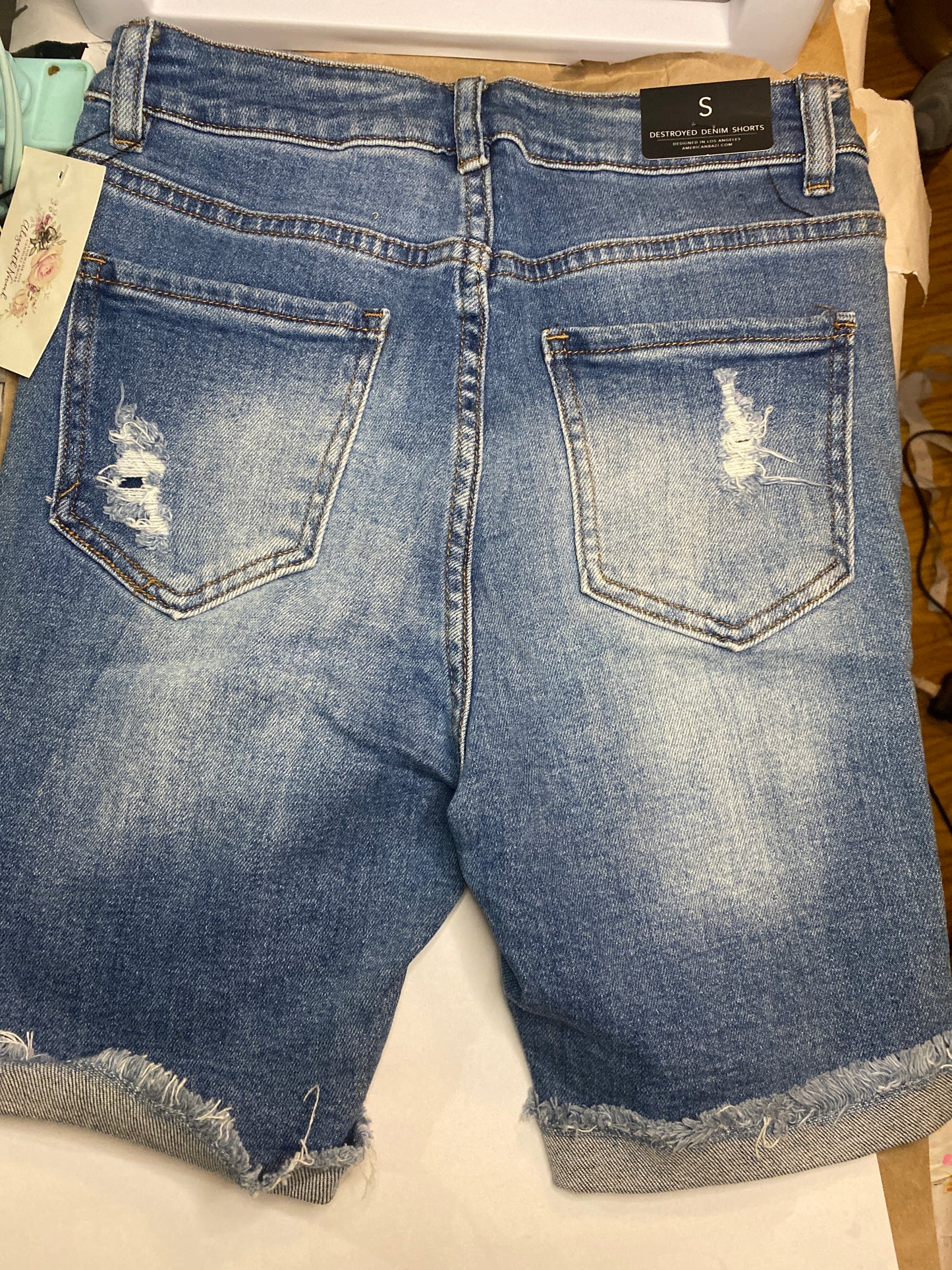 Edgy Distressed Denim Shorts