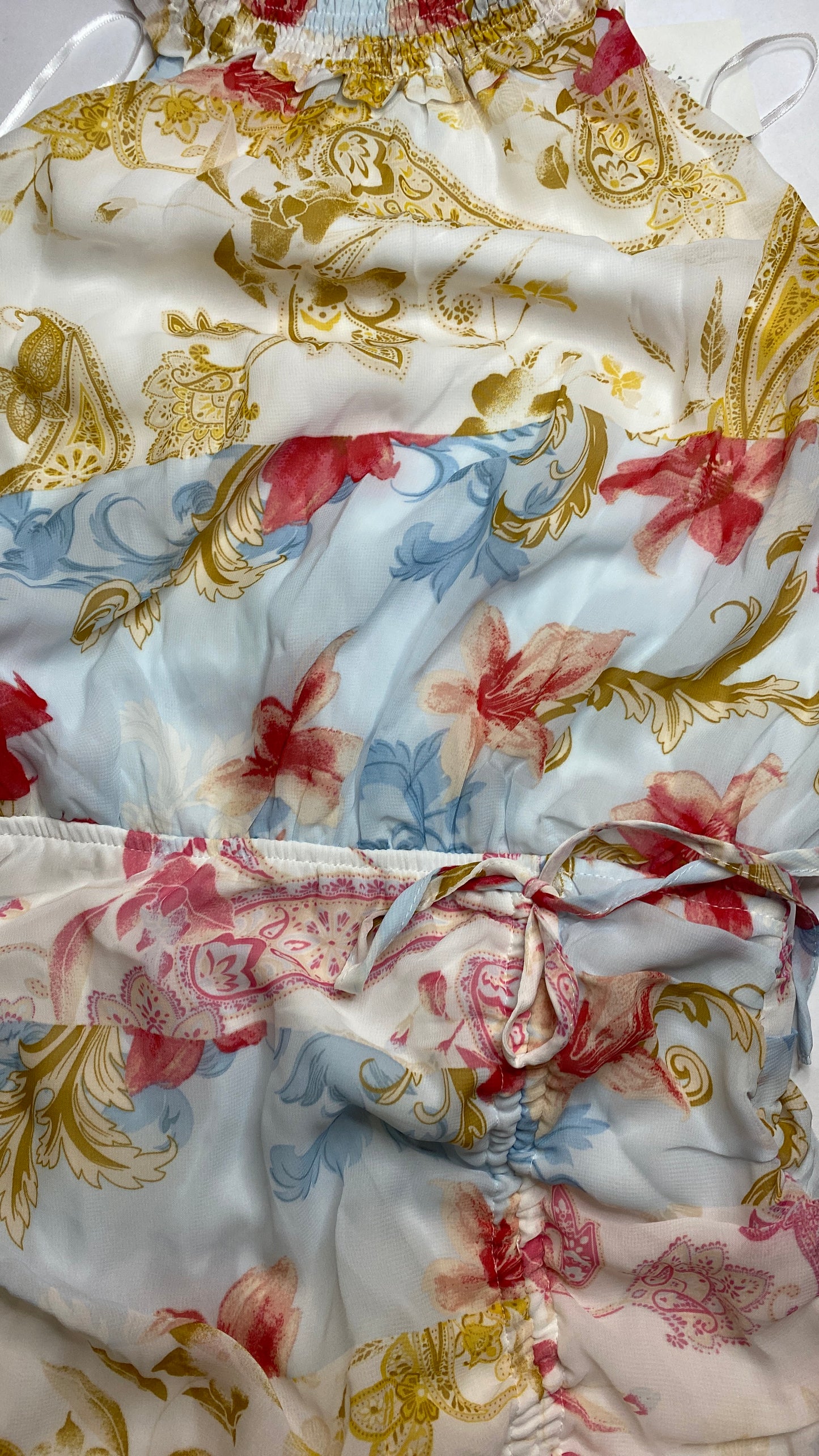 Sheer Colorful Floral Dress